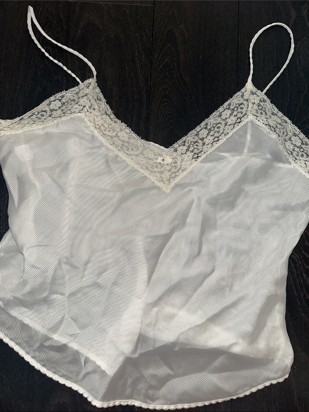 Papillon blanc White Lace Trim Cami Top - Women